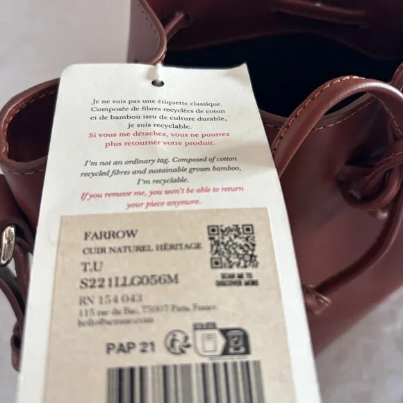 NWT Sezane Farrow Crossbody Bucket Bag - Picture 4 of 6